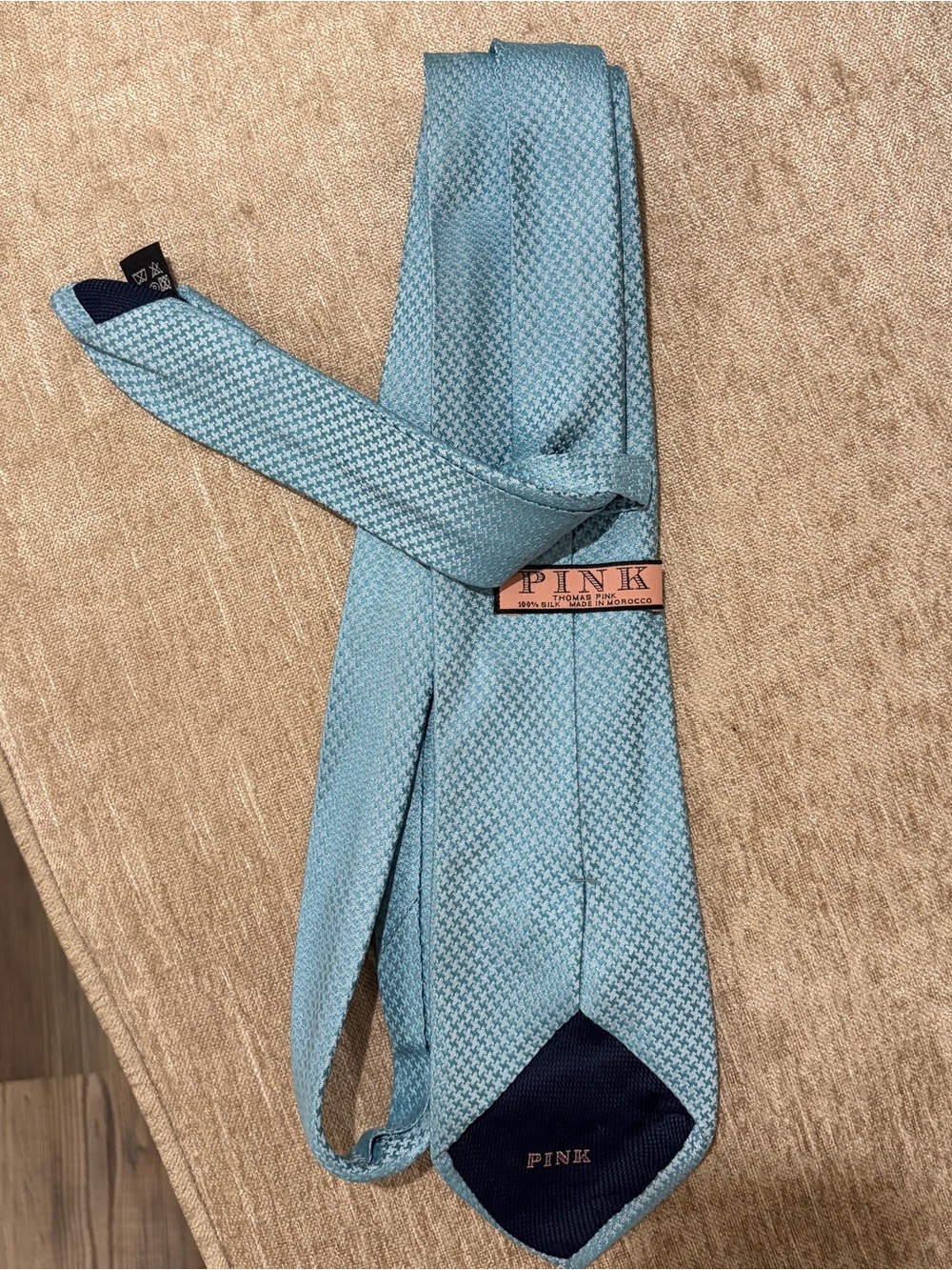 Thomas Pink Aqua Textured Silk Tie